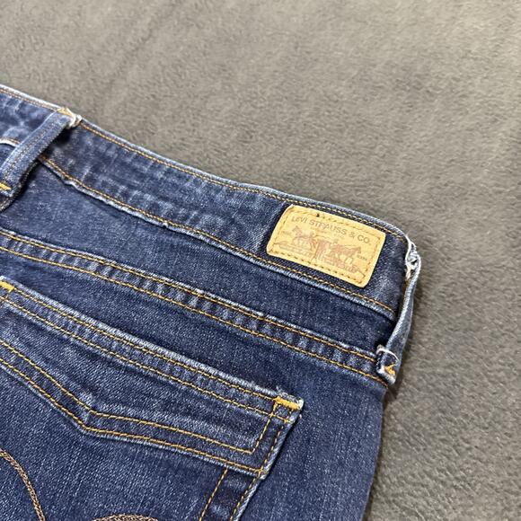 Levis 545 Women's Low Rise Bootcut Blue Denim Jeans Size 12 Inseam 30 - Picture 8 of 9